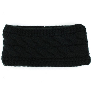 Bandeau côtelé tricoté - noir