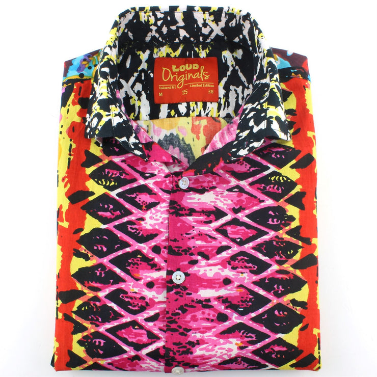 Tailored Fit Long Sleeve Shirt - Psychedelic Snakeskin
