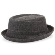 Tweed Pork Pie Hat - Grey