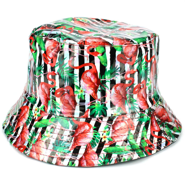 Holographic Bucket Hat - Shiny Flamingo