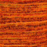 Space Dye Chunky Wool Knit Hooded Cardigan Jacket - Orange