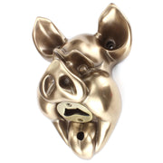 Wall Mounted Character Bottle Opener - Pig (Bronze)