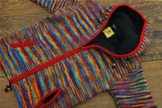 Hand Knitted Wool Hooded Jacket Cardigan - SD Rainbow