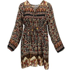 Indian Hippy Tunic - Brown