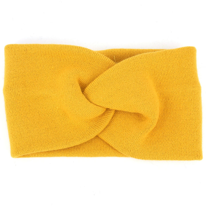 Twisted Bowknot Headband - Mustard