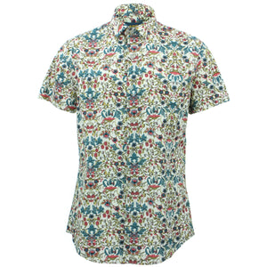 Chemise à manches courtes coupe ajustée - ditzy floral