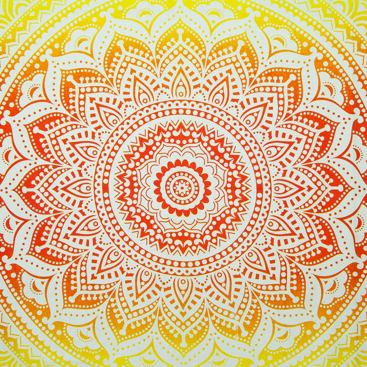 Block Printed Mandala Wall Hanging - Tuscan Sun