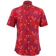 Tailored Fit Short Sleeve Shirt - Spiral Garden