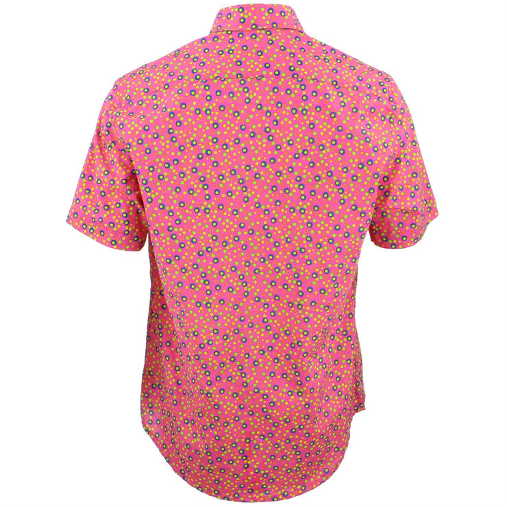 Tailored Fit Short Sleeve Shirt - Dotty Pink