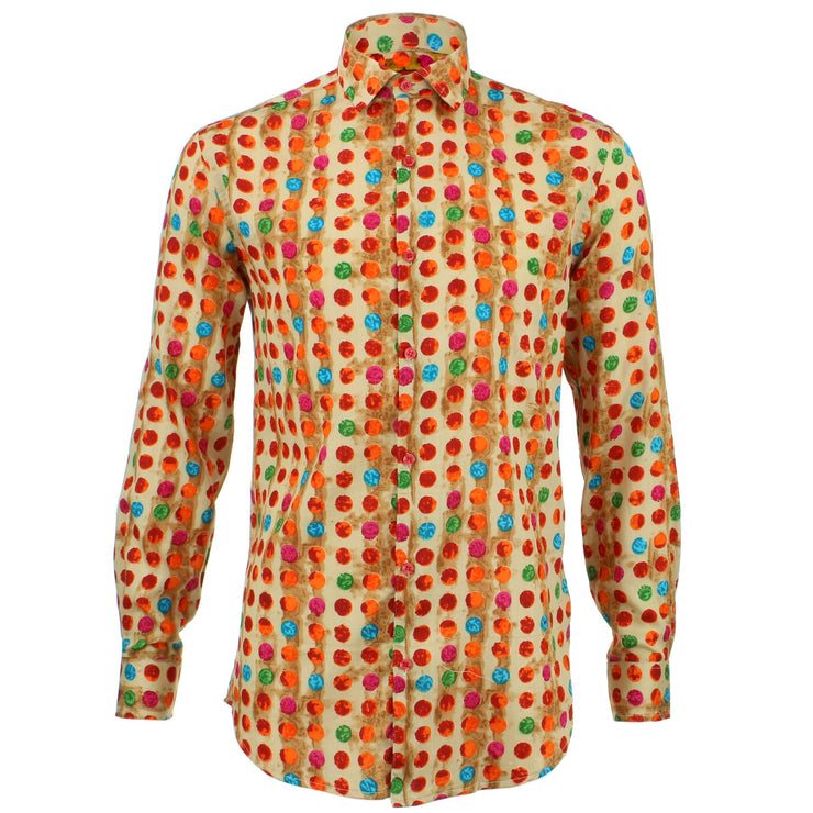 Tailored Fit Long Sleeve Shirt - Multi Dotty