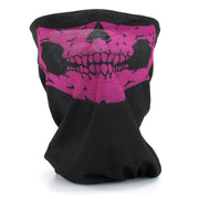 Printed Snood Face Mask - Skull Purple