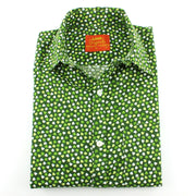 Tailored Fit Short Sleeve Shirt - Green Hearts