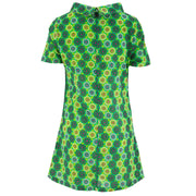 Sixties Shift Dress - Green Daisy Spray