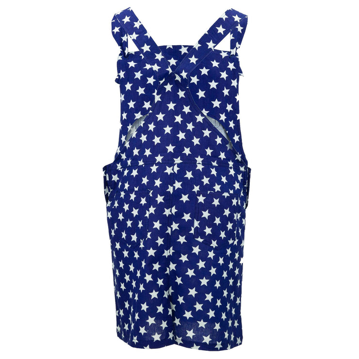 Chic Tea Shift Dungaree Dress - Stars