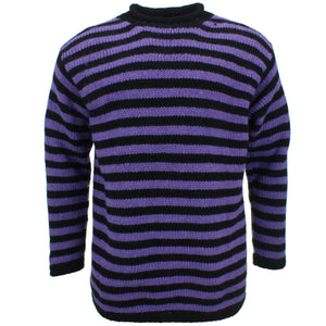 Pull en grosse laine - violet noir