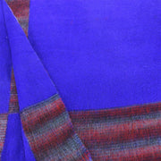 Tibetan Wool Blend Shawl Blanket - Purple with Maroon & Grey Reverse