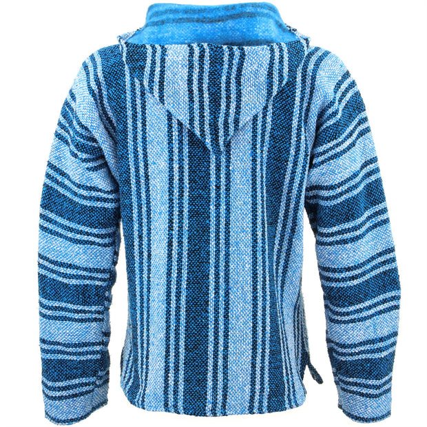 Mexican Baja Jerga Hoody - Light Blue