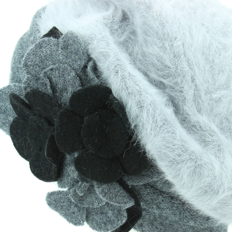 Woven Wool Beret Hat - Grey