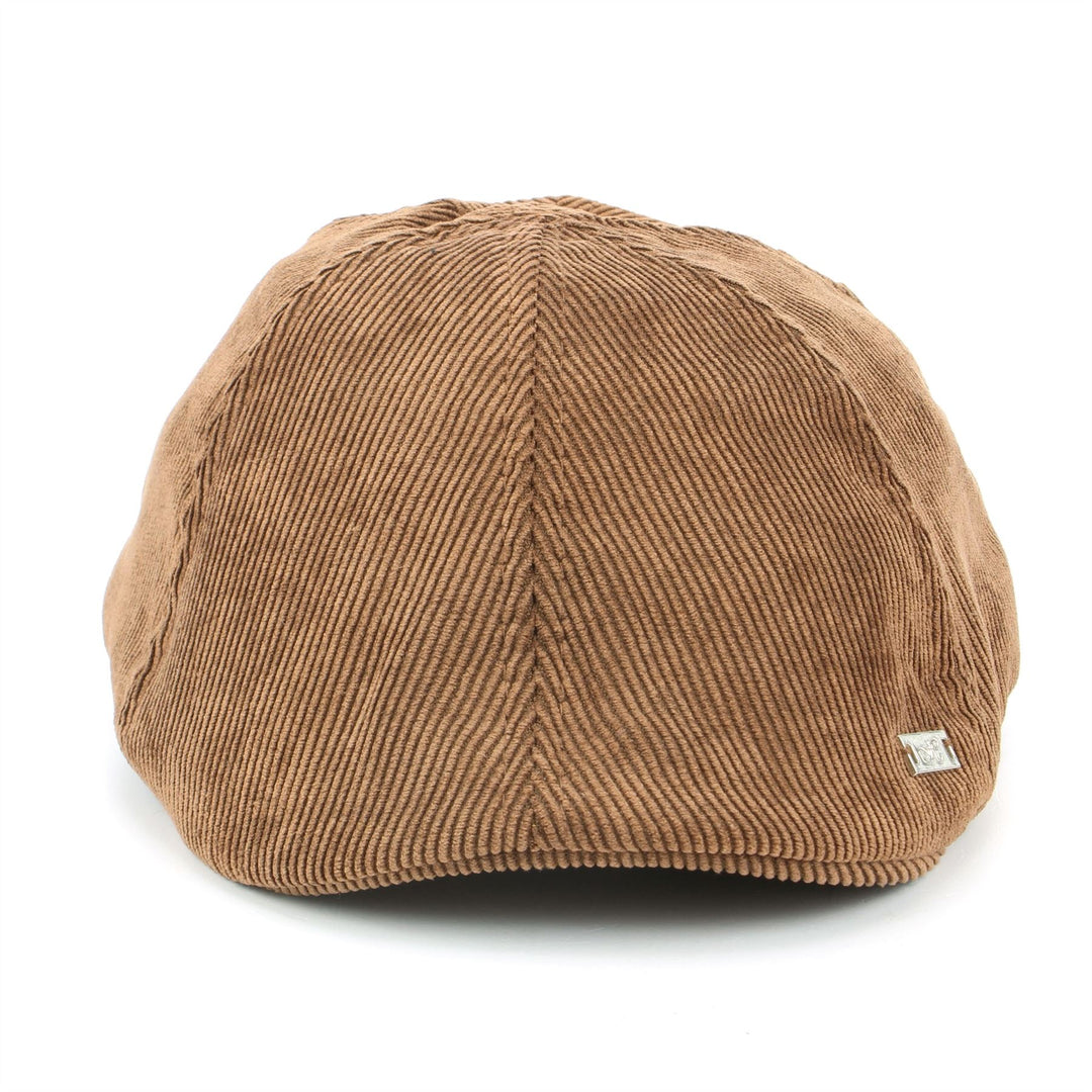 Corduroy Duckbill Flat Cap - Brown