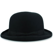 Wool Felt Bowler Derby Hat - Black