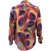 Tailored Fit Long Sleeve Shirt - Psychedelic Peacock Feathers