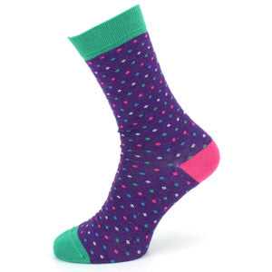 Bamboo Socks - Polka Dots - Purple
