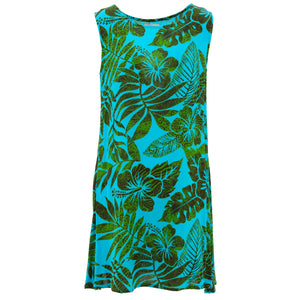 The Swirl Shift Dress - Tropical Leaf