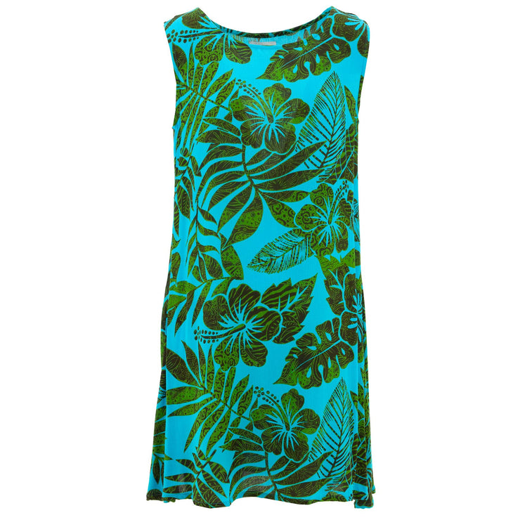 The Swirl Shift Dress - Tropical Leaf