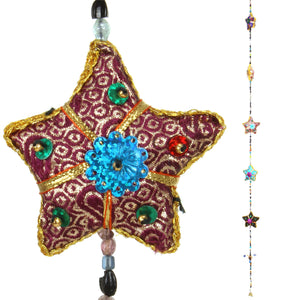 Décorations suspendues de cordes du Rajasthan faites à la main - étoiles