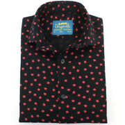 Tailored Fit Short Sleeve Shirt - Ditzy Red Stars