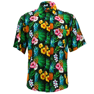 Regular fit kortærmet skjorte - helt tropisk - sort