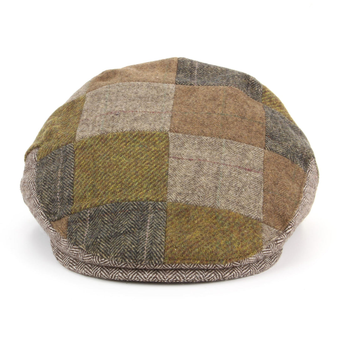 Patchwork tweed flat cap - Brown