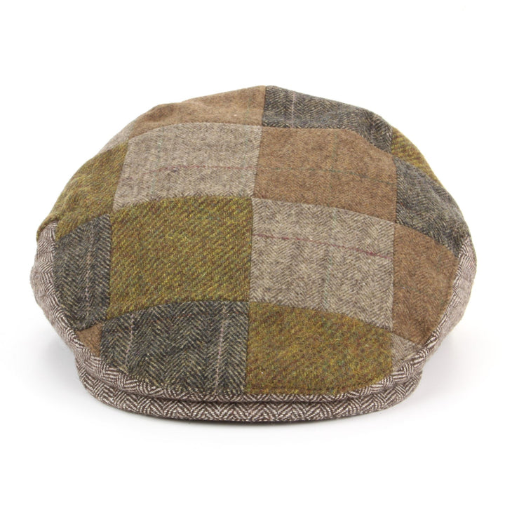 Patchwork tweed flat cap - Brown