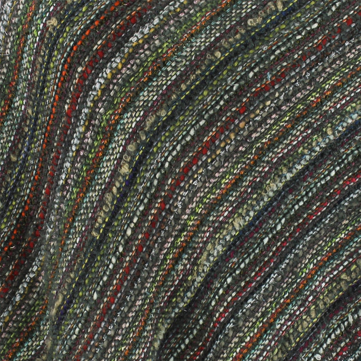 Stripe Crochet Poncho Short - Green Multi/Blue
