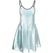 Shiny Strappy Dress - Silver