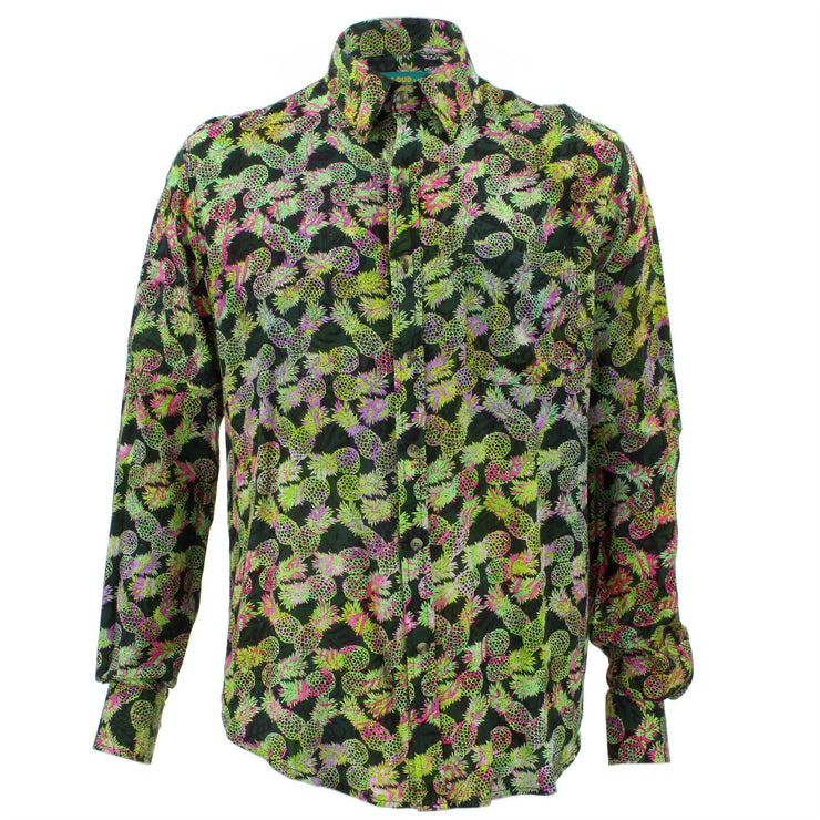 Tailored Fit Long Sleeve Shirt - Multi-coloured Pineapples