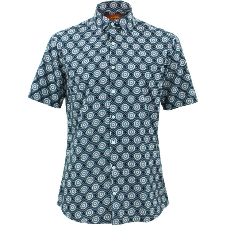 Tailored Fit Short Sleeve Shirt - Bullseye Grid