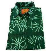 Regular Fit Long Sleeve Shirt - Tropical Leaf - Green