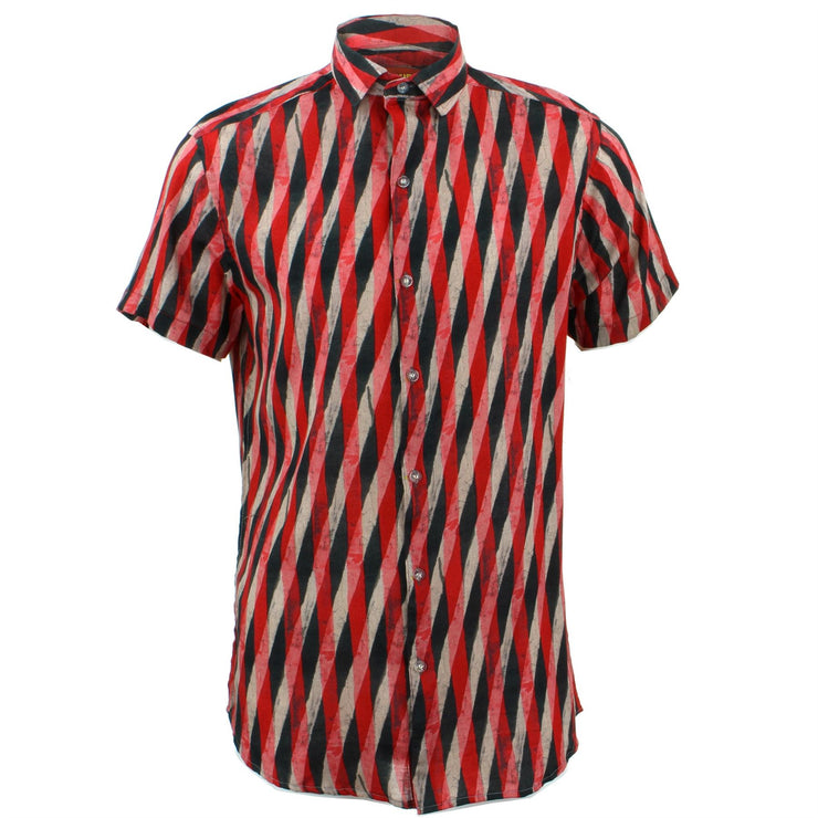 Tailored Fit Short Sleeve Shirt - Overlapping Art Deco