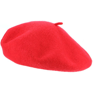 Chapeau béret en laine - rouge