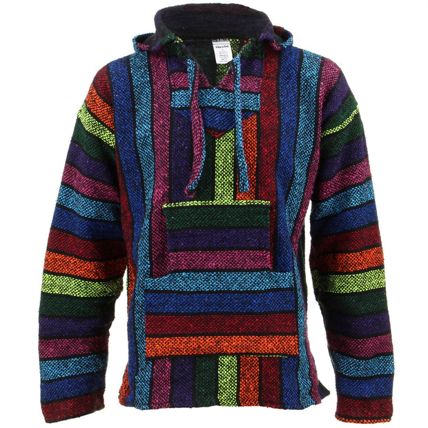 Mexican Baja Jerga Hoody - Rainbow