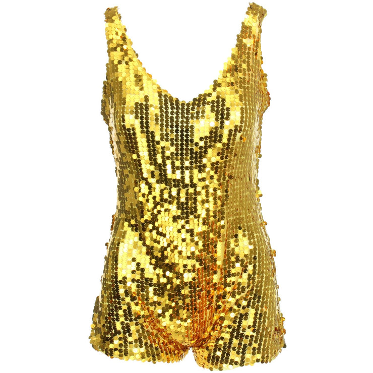 Shiny Sequin Playsuit - Gold
