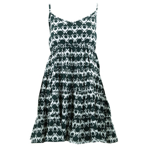 Tier Drop Summer Dress - Monochrome Geometric