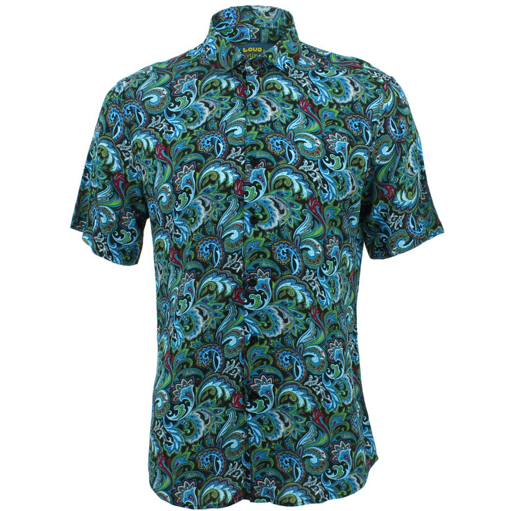Slim Fit Short Sleeve Shirt - Floral Paisley