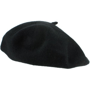 Chapeau béret en laine - noir