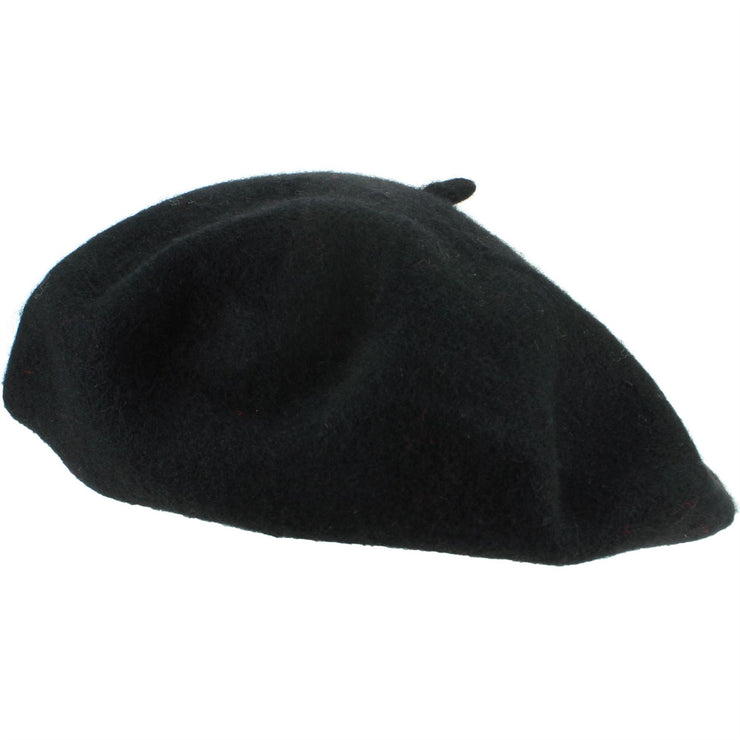 Wool Beret Hat - Black
