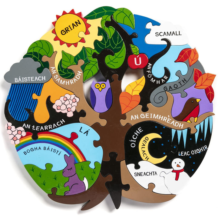 Handmade Wooden Jigsaw Puzzle - Gaelic Seasons