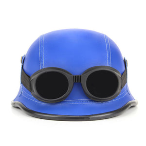 Combat Novelty Festival hjelm med beskyttelsesbriller - blå