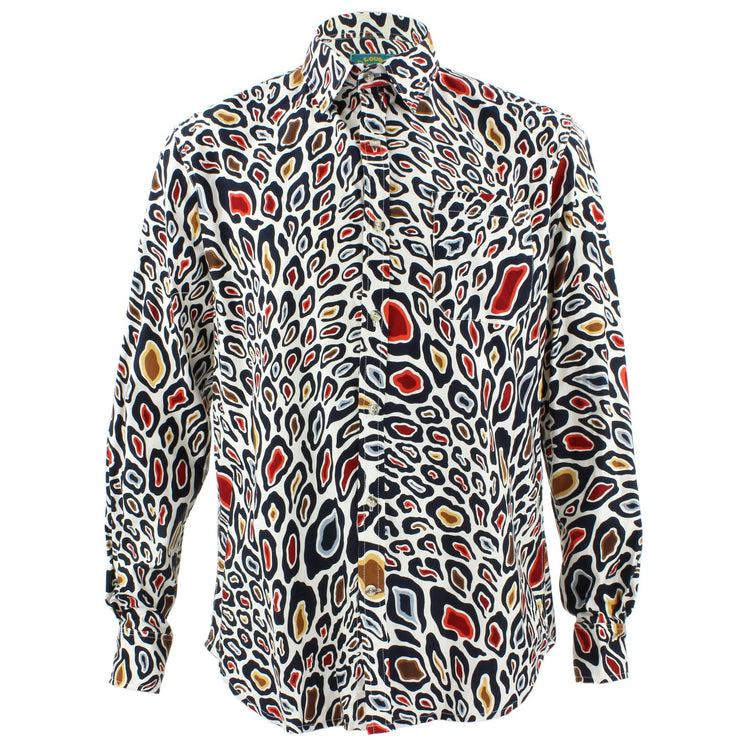 Tailored Fit Long Sleeve Shirt - Abstract Animal Print