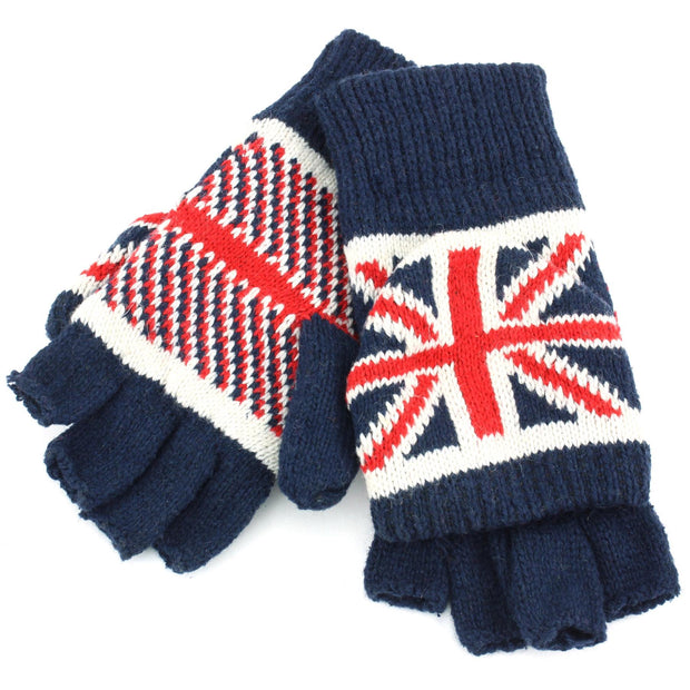 Macahel Union Jack Shooter Gloves - Navy